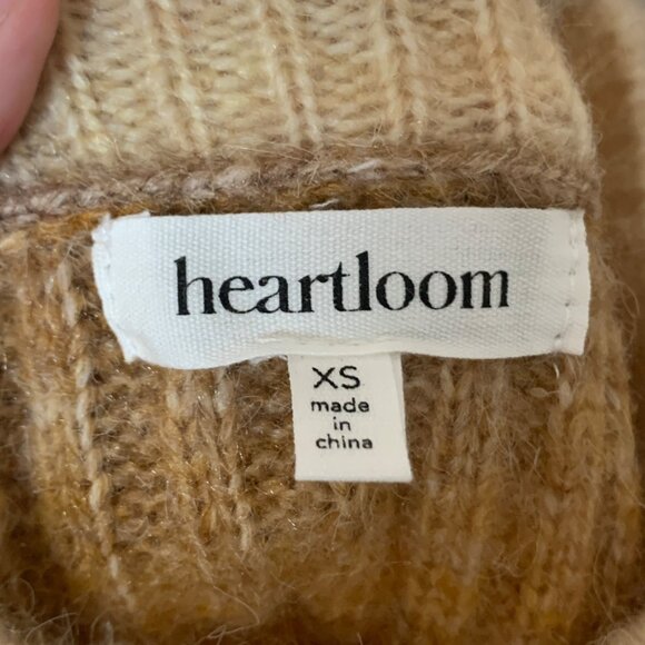 Heartloom Amaya Ombre Stripe Knit Sweater With Puff Sleeves Size XS - Picture 4 of 6